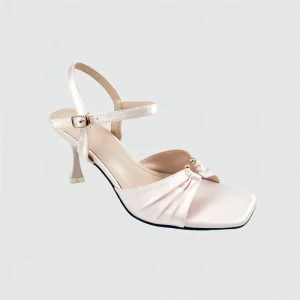 Women’s Square Toe Light Heel Sandals Open Toe Lightweight Stiletto Heel Banquet Dress Wedding Pumps