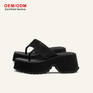 Women’s Square Toe Slip-On Platform Wedge Heel Sandals Waterproof Comfort Lightweight Anti-Slippery Breathable Summer Spring