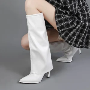 Women’s Stiletto Pointed Toe Thigh High Boots Knee Boots