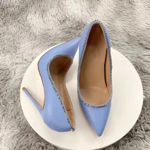 Women’s Stiletto Pumps Satin Upper Light Weight Heel Summer and Autumn Office Work Fashion