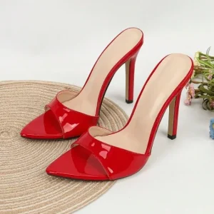 Women’s Stiletto Sandals Elegant Slip-On Mules Minimalist Versatile High Heels for Party, Runway & Daily Wear