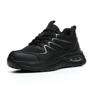 Women’s Stylish Steel Toe Safety Shoes Pneumatic-Proof Work Sneakers for Autumn Industrial Applications Protective Structured