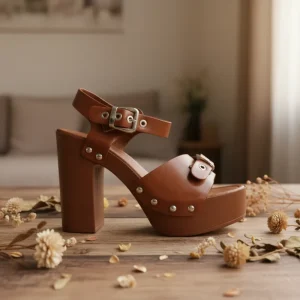 Women’s Stylish Summer Open Toe Platform Wedges Sandals with Ankle Strap Buckle Heels Height Increasing