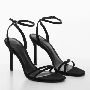 Women’s Suede Summer French Style Open Toe Stiletto Heels Sexy Single Strap Buckle Closure Super High Heel Sandals