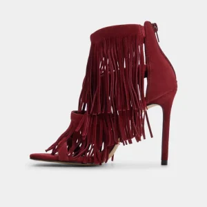 Women’s Suede Tassel Ankle Boots High Heel Open Toe Party Shoes