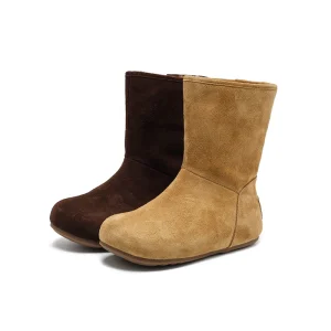 Women’s Suede Upper Lace Up Comfort Breathable Lightweight Lined Calf Boots for Autumn Winter