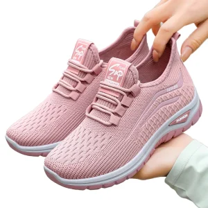 Women’s Summer All Match Breathable Casual Sneakers New Cross Border Flying Weaving All match Mesh Shoes Summer