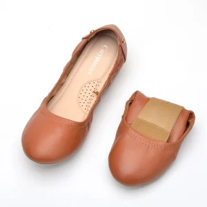 Women’s Summer Ballet Flats Sheep Grain Design Shallow Mouth Flat Sole Button Closure Wedding Gift