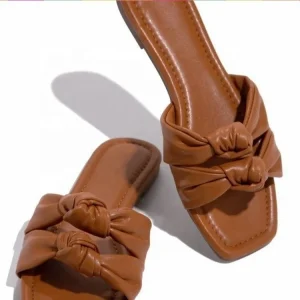 Women’s Summer Beach Slides Slippers Plus Size Square Toe Casual Outdoor Fashionable Flat Anti-Slip Breathable