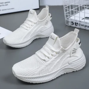Women’s Summer Breathable Casual Sneakers Soft Sole Comfortable Walking Style Shoes for Running and Exercise