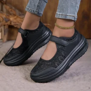 Women’s Summer Casual Outdoors Leisure Court Sneakers Evergreen Loafers Breathable Mesh Upper Cushioning Slip-On Walking Shoes