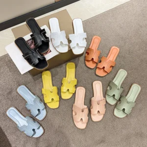 Women’s Summer Fashion Square Toe Open Toe Anti-Slippery Lightweight Tongs Plates Tendance New Unisex Tongs De Mode