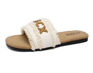 Women’s Summer Flat Slipper Sandals Slides Fashionable Platform Design for Outdoor Beach Use Factory