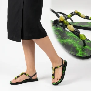 Women’s Summer Flip Flops with Charms Decoration Cushioning Anti Slip Recyclable