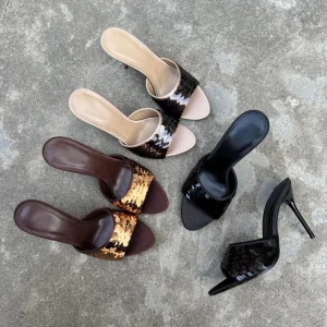 Women’s Summer High Heel Sandals Open Toe Sexy Fashion Slippers