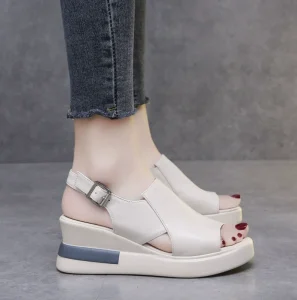 Women’s Summer High Heeled Wedge Sandals Open Toe Open Counter Platform Design Plus Size Options