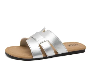 Women’s Summer Open Toe Flat Casual Woven PU Upper Sandals Comfort Design Rubber Midsole Solid Color Indoor Outdoor Slippers