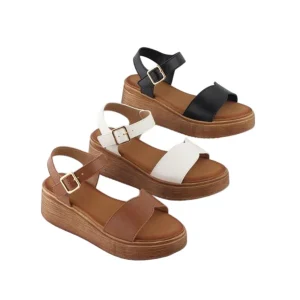 Women’s Summer Open Toe Flower Sandals with Wedge Heels Slides for Slippers