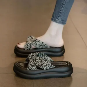 Women’s Summer Outdoor Thick-Soled Casual Beach Mule Sandals PU Upper EVA Sole Quick-Drying