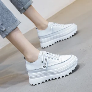 Women’s Summer Sneakers Height Increasing Low Top Thick Sole Classic Fashionable Canvas Sneakers For Lady and Women Shoes