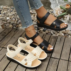 Women’s Summer Soft Sole Anti Slip Flat Sandals Medium Heel Platform Style