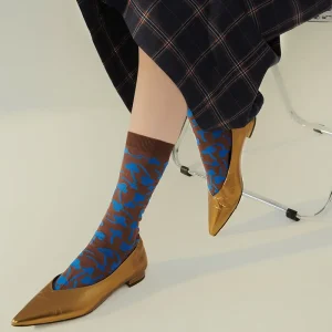 Women’s Summer Thin Anti Bacterial Dress Socks Daily Use Bottom Logo Refined Tonal Understated Elegance Comfortable Design