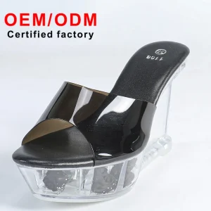 Women’s Summer Transparent Clear Wedge Heel Versatile Heeled Sandals Outdoor Use