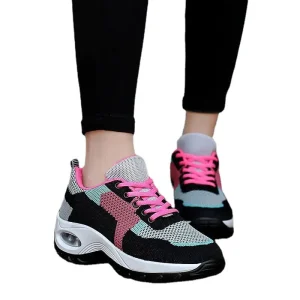 Women’s Tennis Shoes Breathable Women’s Shoes Outdoor Walking Jogging Flying Flat Shoes