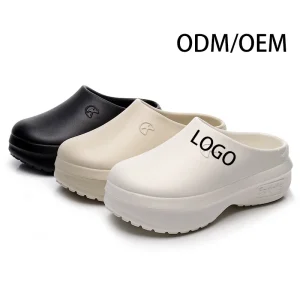 Women’s Thick-Sole Closed Toe Mule Slippers Summer Outdoor Anti-Slippery Cushioned EVA Non-Slip Chef Clogs Premium Texture