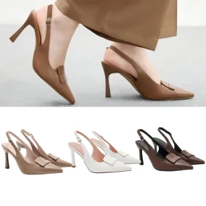Women’s Thin Heels Sandals with Ankle Strap Buckle Closure Lightweight Breathable Soft Formal for Wedding Summer Dress