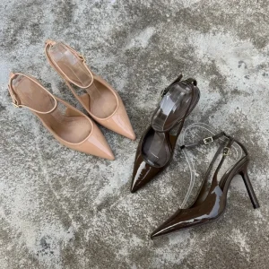 Women’s Thin Pointed Toe Belt Buckle Ultra High Heel Comfort Elegant Wedding Party Stiletto PU Leather Sandals