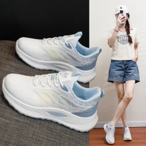 Women’s Trendy Casual Shoes Comfortable Breathable Fitness Exercise Design Anti Slip Feature Spring Autumn Shoes