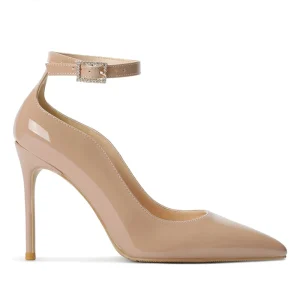 Women’s Trendy Dress Shoes Black Lacquered Leather High Heels 10cm Thin Heels Sandals Comfortable Soft
