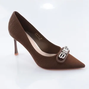 Women’s Trendy Ladies Rhinestone Design Bow Knot Stiletto High Heel Shoe Dress Lady Soft Bottom Dance Shoes