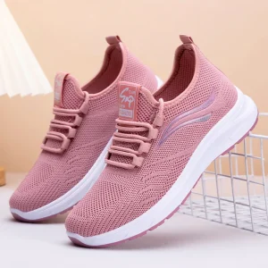 Women’s Trendy Sporty Breathable Casual Running Sneakers Comfortable Lightweight Slip-On Sports Footwear for Walking