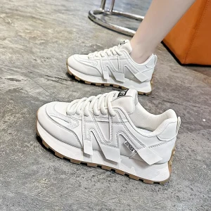 Women’s Waffle Shoes Slim Waist Dad Shoes Casual Sneakers Spring Autumn Fashion Women’s Sports Shoes