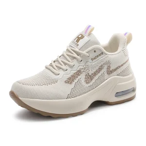 Women’s Walk Road Running Shoes Height Increasing Thick Sole Platform Jogger Jogging Sneakers Air Cushion Track Trail Running