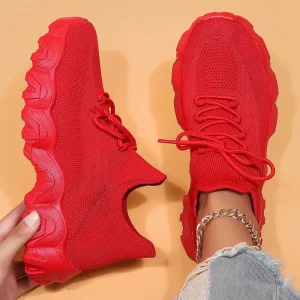 Womens Walking Shoes Lace up Mesh Running Shoes Lightweight Workout Gym Shoes Breathable Casual Sneakers