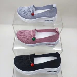 Women’s Walking Style Shoes Lightweight Breathable Sneakers for Summer Autumn Comfortable Casual Shoes Mom Slip-on Lazy Shoes