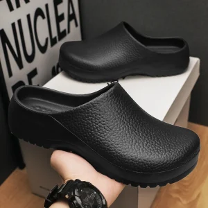Women’s Waterproof Non Slip Casual Mules EVA Outsole Slippers for Autumn and Winter