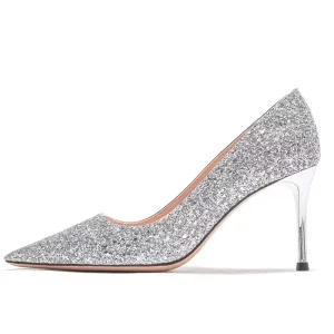 Women’s Wedding Bride High Heels Luxury Elegant Party Sandals Gold Silver 5-8cm Heel Summer Autumn Height Increasing