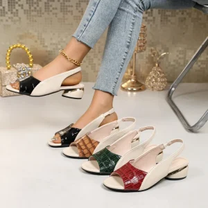 Women’s Wedge Heel Sandals New Summer Fish Mouth Thick Sole Fashion Retro Beach Shoes Outdoor Slippers for Ladies Wedges Sandals