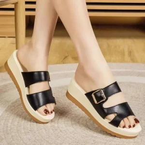 Women’s Wedge Slippers Summer Thick Sole Sandals Casual Slippers