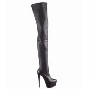 Women’s Western Snow Boot Over the Knee High Heel Stiletto Rainboots Breathable Anti Slip Autumn Thigh High Baggy Boots