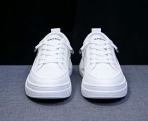 Women’s White Sneakers Light Weight Soft Comfortable Heightening Platform Casual Shoes Thick Sole Stylish Trendy