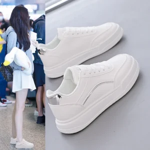 Women’s White Sneakers Spring New Korean Style Ins Versatile Casual Sports Shoes for Students Streetwear