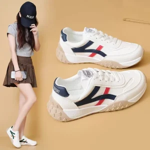 Women’s White Sneakers Wear-resistant Dirt-resistant Trendy Autumn Lightweight Comfortable Running Shoes Fashion Casual