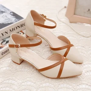 Women’s Winter Ankle Strap Sandals Pointed Toe Heel Availability Made Patent Leather Fur Light Weight Hard Wearing