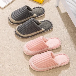 Women’s Winter Breathable Anti-slip Stylish Lightweight Flexible Comfortable Durable Plush Bedroom Slippers