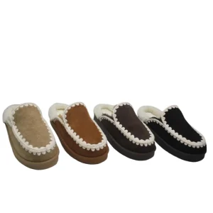 Women’s Winter Flats Suede Upper PU Midsole PVC Outsole Comfortable Fashion Trend Solid Round
